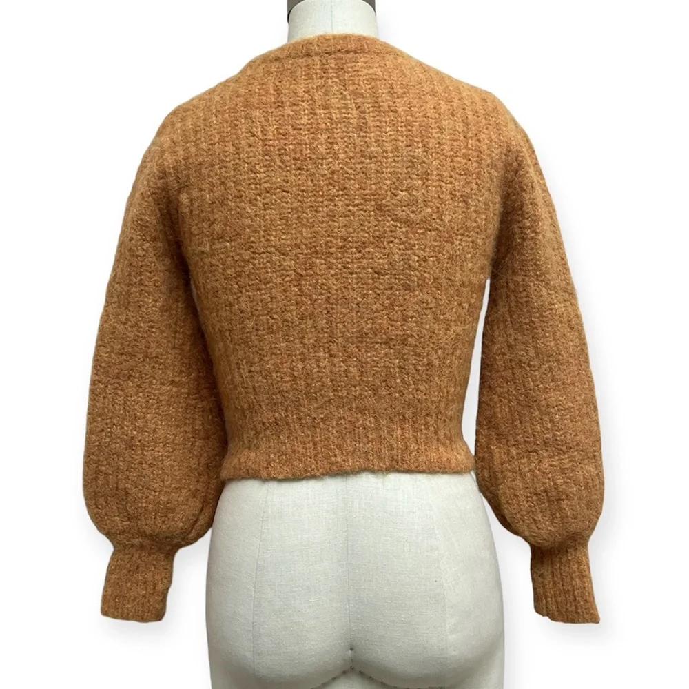 Reformation Tatum Alpaca Wool-blend Mustard Sweater - Picture 5 of 8